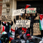 Blocage de l'ESJ à Lille pour les journalistes palestiniens.