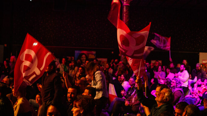 Meeting LFI avec Rima Hassan, David Guiraud et Jean Luc Mélench