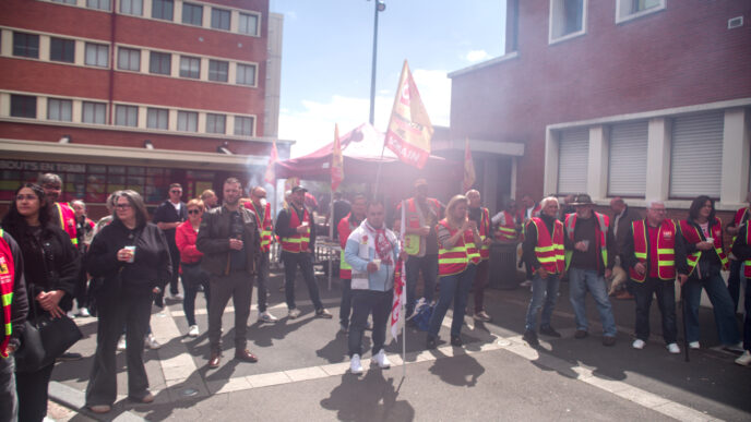DOUAI. Rassemblement des cheminots en grève.